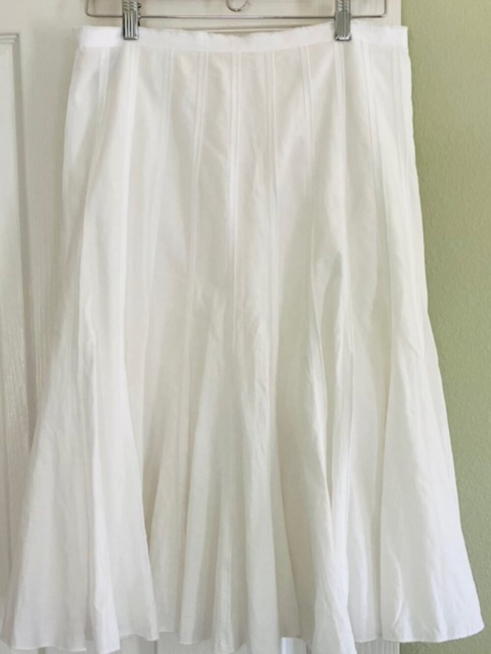 A-Line Midi Skirt in White - Picture 2 of 5